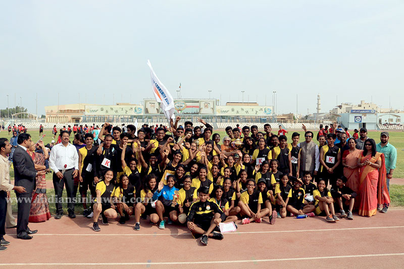 The Indian Community School Emerges Champions for the 17th time in a row at the 20th CBSE Kuwait Cluster Athletic meet.