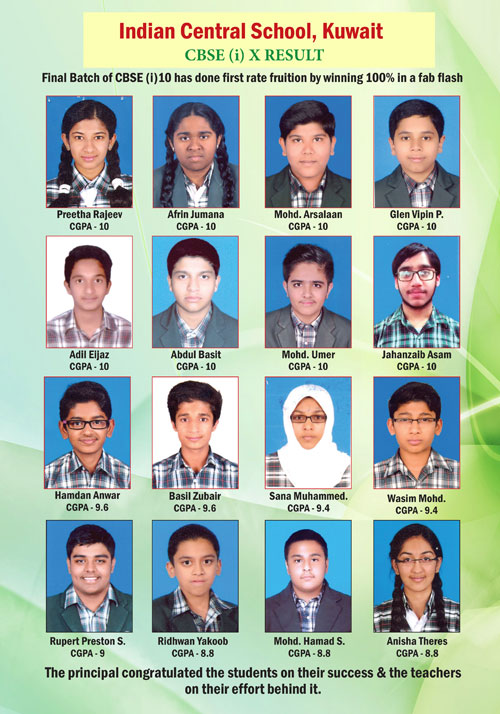 Indian Central School CBSE(i) Result 