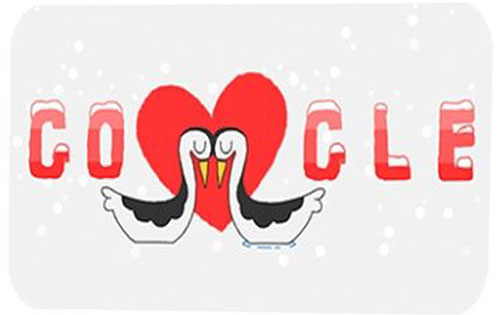 Google doodles with Valentine