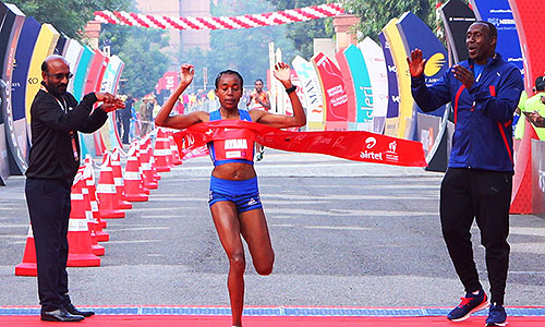 Ethiopians on top at Delhi Half Marathon