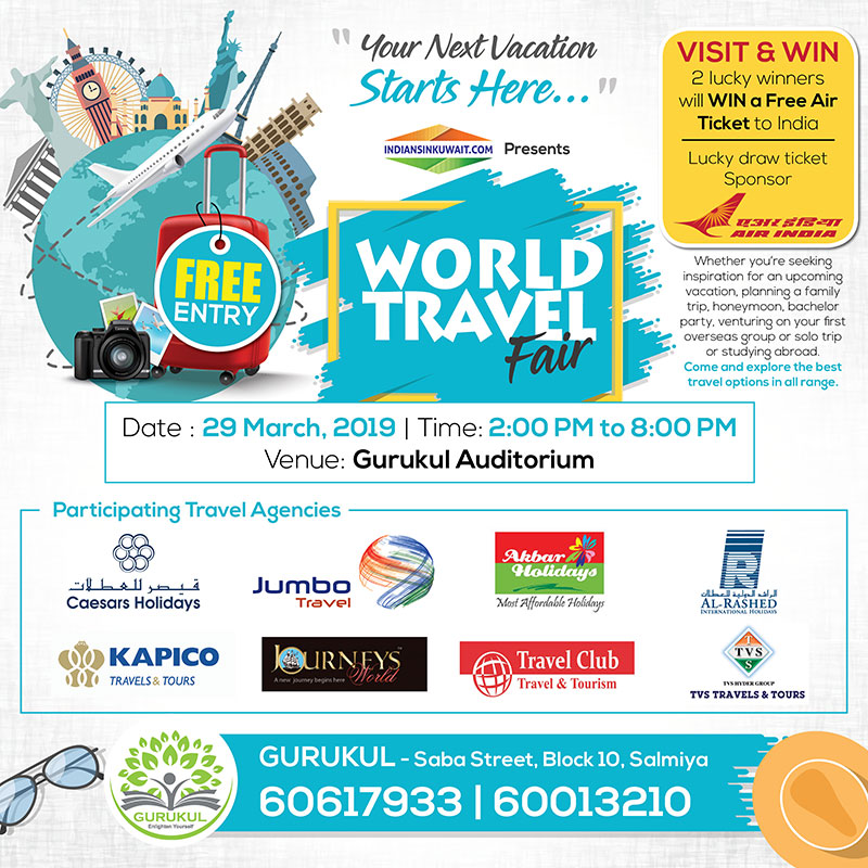 Indiansinkuwait.com presents "World Travel Fair" this Weekend