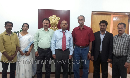 Nanma  Kuwait Malayalee Association representatives meet Ambassador Shri Sunil Jain