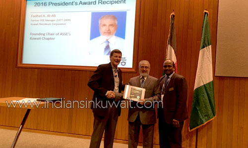 ASSE USA President’s Award for Engineer Fadhel Al Ali