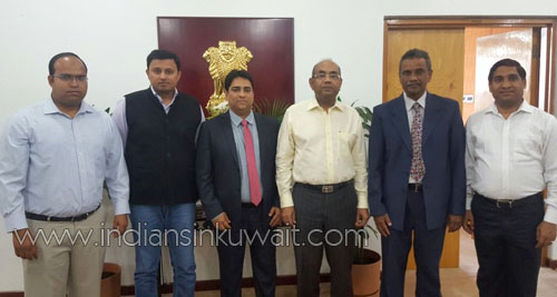 UP NRI Forum Kuwait Office Bearers visited Indian Ambassador