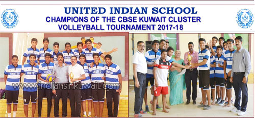United Indian School Lifted the CBSE Kuwait Cluster Volleyball Cup