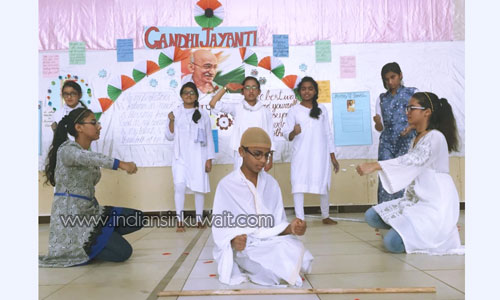 Integrated Indian School paid tribute to Father of the Nation