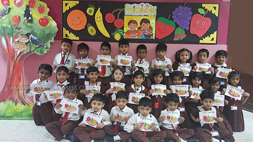 Kinders of IES and Jack and Jill branch of Bhavans organized Fruit Salad Day