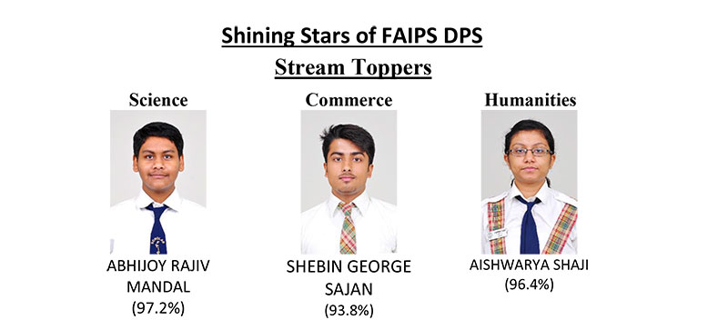 FAIPS students  bring laurels and accolades in CBSE Class 12 Results