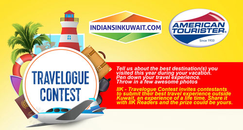 IndiansinKuwait.com and American Tourister announces Travelogue Contest