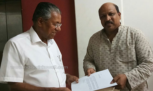 Rights and welfare of the Migrants: Kuwait based social activist submitted memorandum to the Kerala Chief Minister
