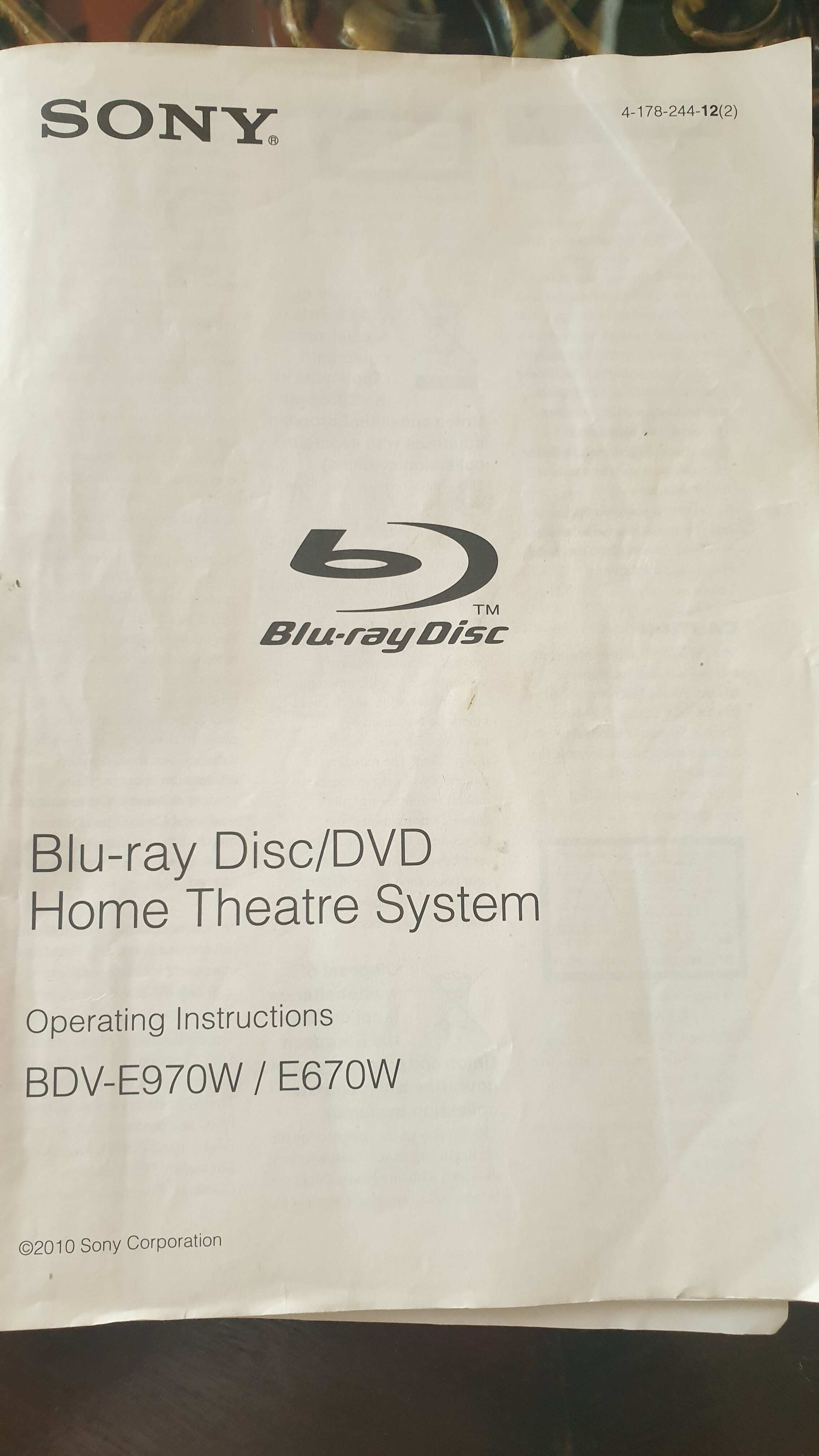 Excellent condition Sony Blu-Ray Home theatre in fantastic price