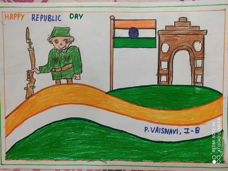 Republic Day Painting with watercolour step by step, Memory Drawing  Independence Day, artmastergore - YouTube