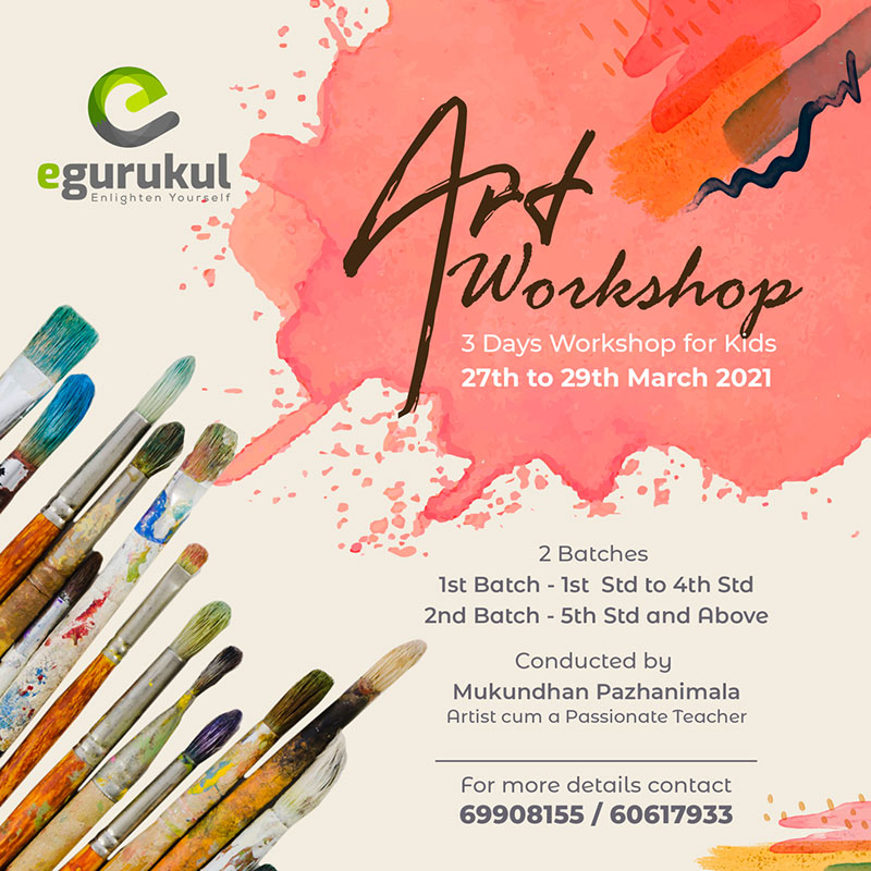 E-Gurukul presents  Online Art Workshop for Kids