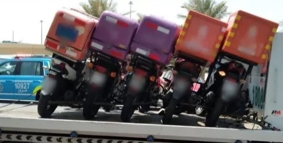90 Delivery bikes confiscated for violating working hour ban