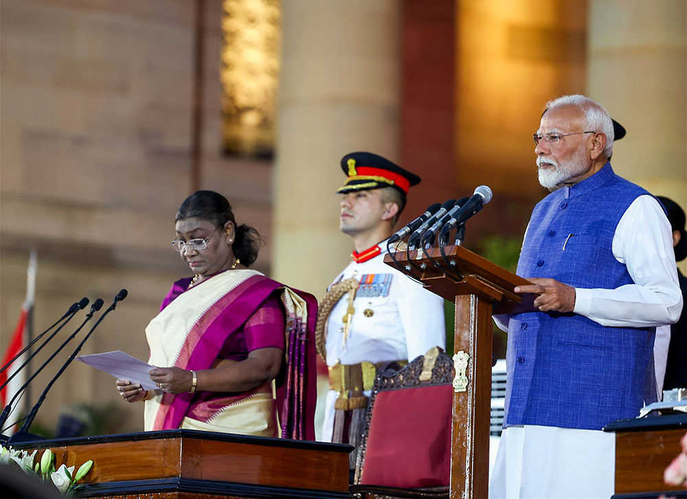 Narendra Modi takes oath as India