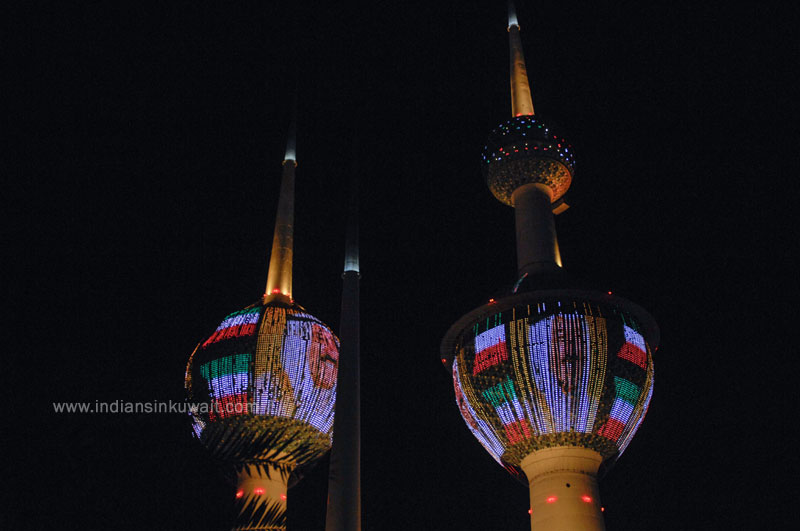 Kuwait Towers shine over Amir’s honoring