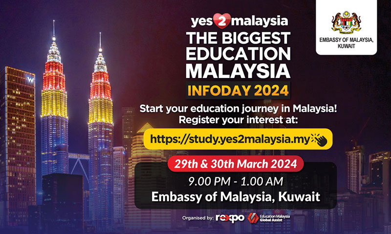 Yes2Malaysia - Visit the biggest Education Malaysia Information Day in Kuwait this weekend