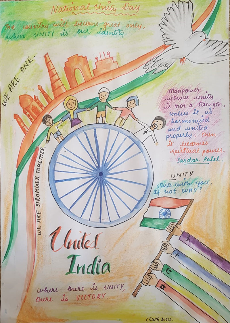 National Unity Day Drawing |... - Masti ki Pathshala | Facebook